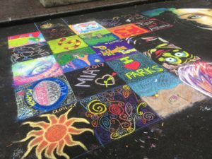 Community mural created on Parking Day